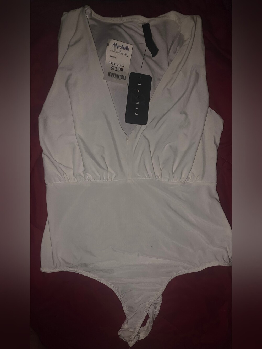 White Womens' One-Piece Bodysuit
